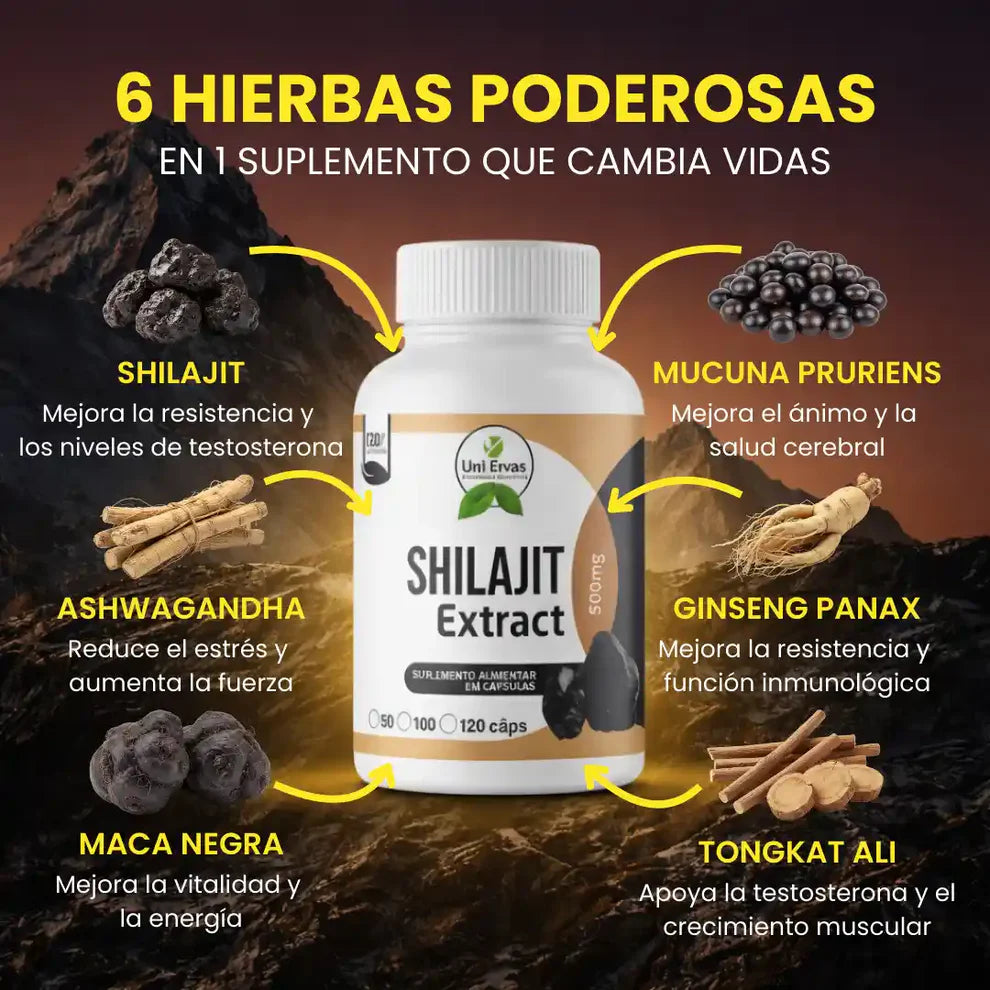 Shilajit 6 en 1™ Premium – Energía, Fuerza y Vitalidad Natural